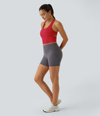 Softlyzero™ Plush Plus Débardeur Yoga Crop à Col U Plongeant Dos Nu Dos Nageur Découpé - UPF50+