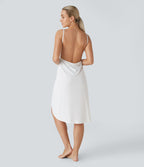 Robe de Plage Fines bretelles croisée dos nu effet portefeuille effet frais InstantCool