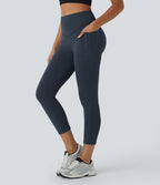 Legging corsaire d'entraînement gainant galbant taille haute avec effet scrunch et poches Halara UltraSculpt™