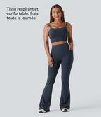 Halara UltraSculpt™ Legging yoga évasé gainant push-up taille haute à fronces avec poches