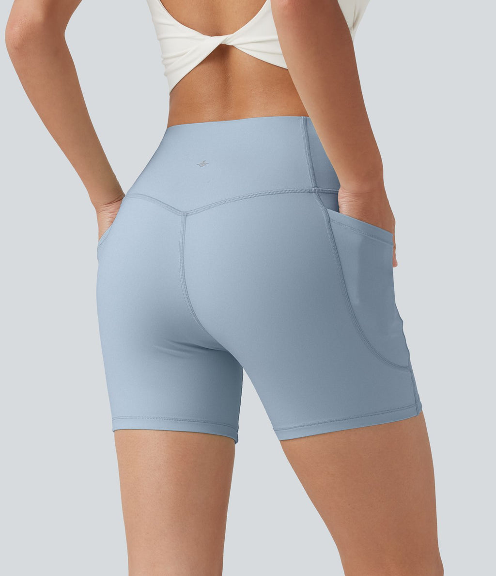 Short biker Halara UltraSculpt™ taille haute effet ventre plat avec poches, 12,5 cm