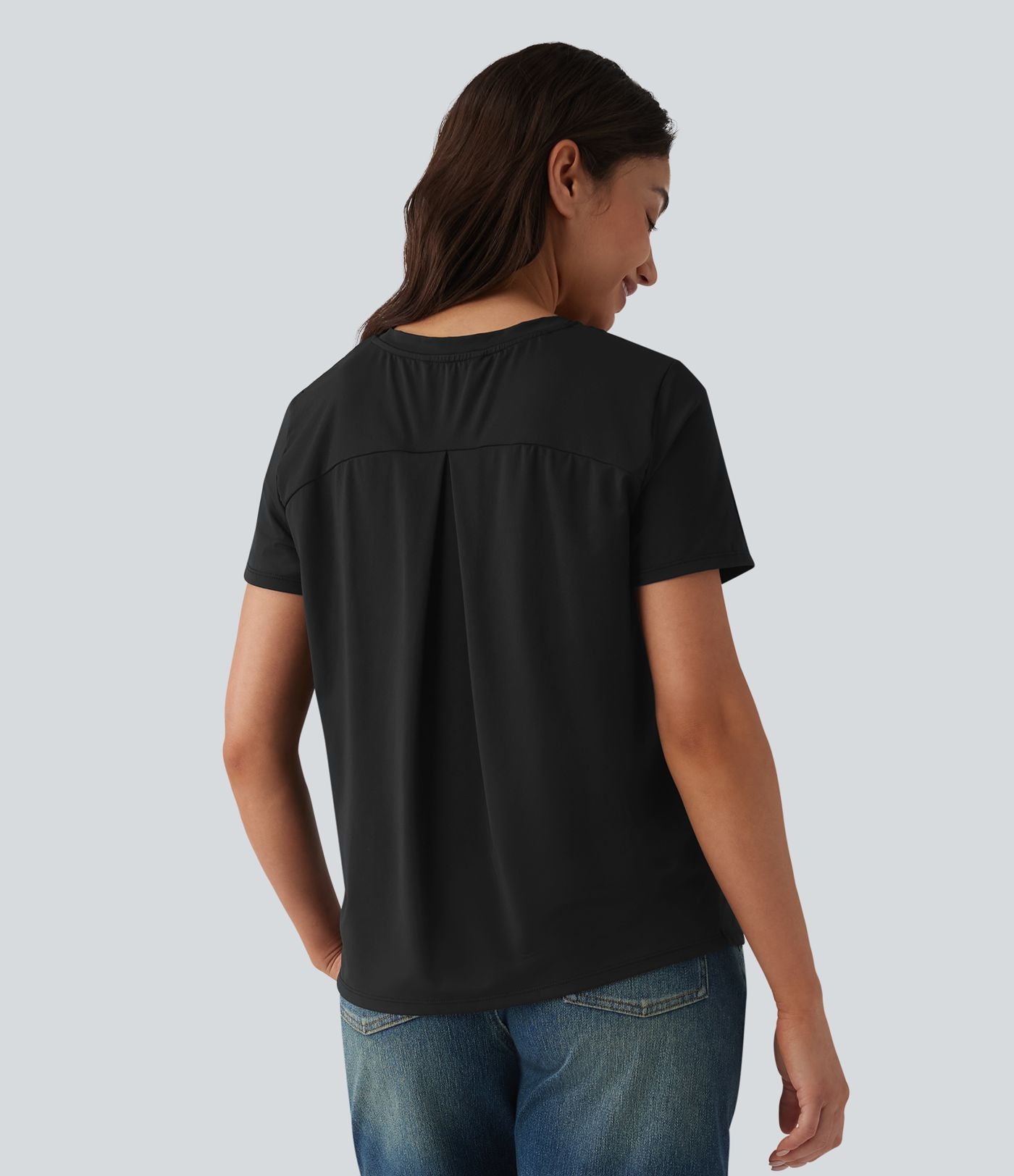 T-shirt casual col rond à manches courtes – UPF 40+
