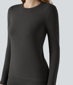 Haut thermique col rond à manches longues sans couture HeatCore OneForm Seamless Flow