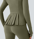 Veste d'équitation ajustée Softlyzero™ avec col montant, passe-pouces, poches, plis et fermeture éclair - Protection UPF50+