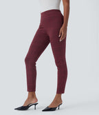 Halara Flex™ Pantalon skinny tailleur taille haute à motif pied-de-poule avec poches arrière