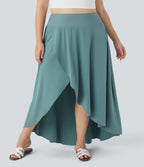 Breezeful™ Taille Haute à Volants 2 en1 Fluide Sèchement Rapide Quotidien Causal Grande Taille