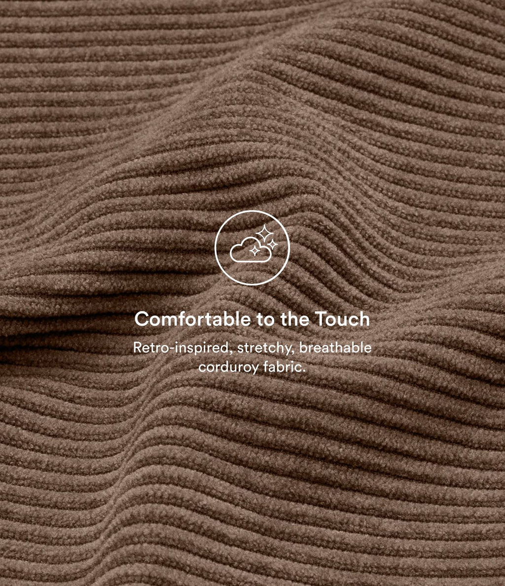 Pantalon en velours côtelé décontracté taille moyenne avec poches latérales