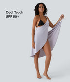Robe de Plage Fines bretelles croisée dos nu effet portefeuille effet frais InstantCool
