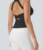 Débardeur yoga SoftlyZero™ Plush à découpes E-G