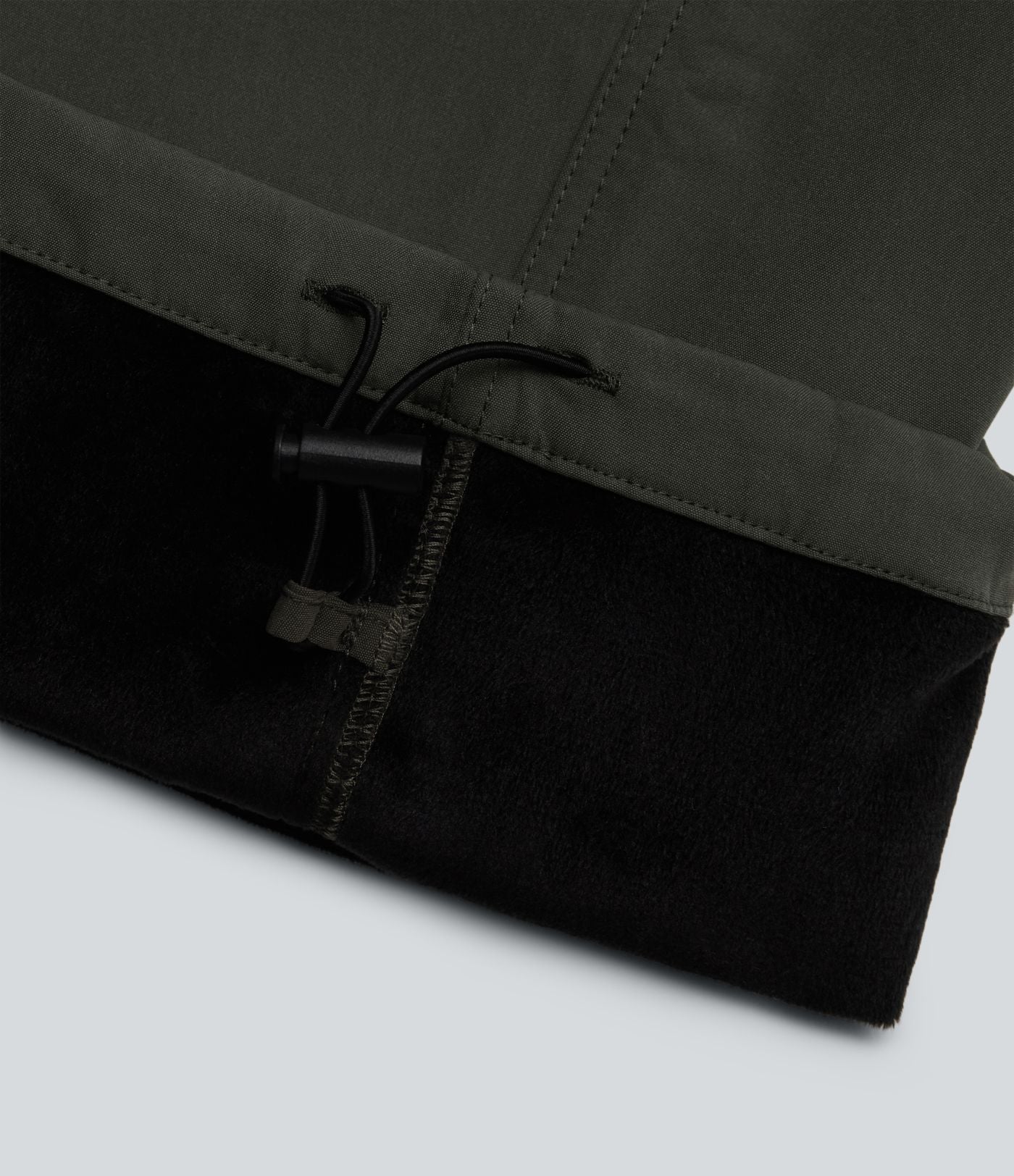 Pantalon parachute large fluide décontracté en polaire taille haute avec poches
