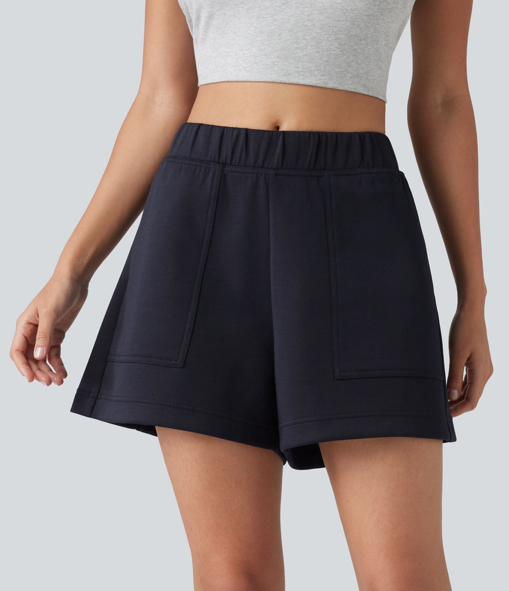 Short de danse taille mi-haute coupe évasée avec poches