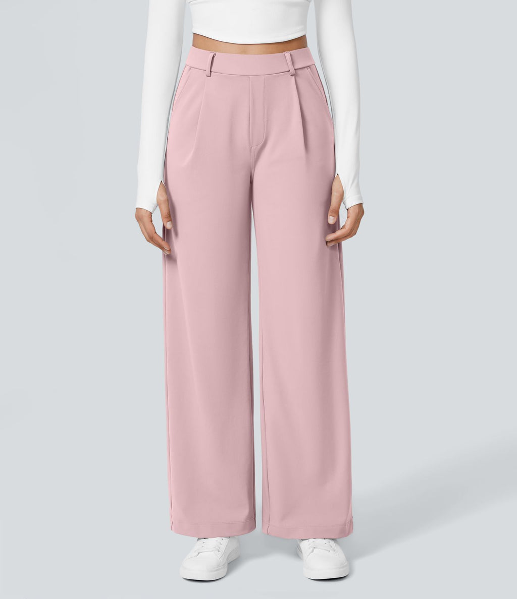 Pantalon tailleur Halara Flex™ DayStretch coupe droite taille haute avec poches