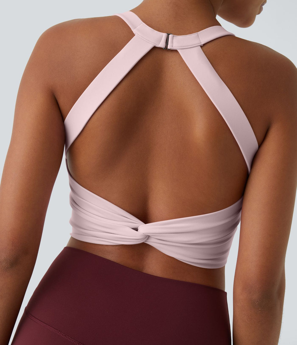Débardeur yoga court SoftlyZero™ Plush à découpes A-C