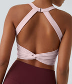 Débardeur yoga court SoftlyZero™ Plush à découpes A-C