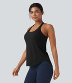 Débardeur running Halara UltraSculpt™ col rond dos croisé bonnets E-G