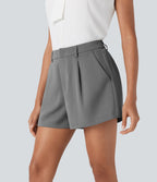 Short tailleur taille moyenne avec poches latérales