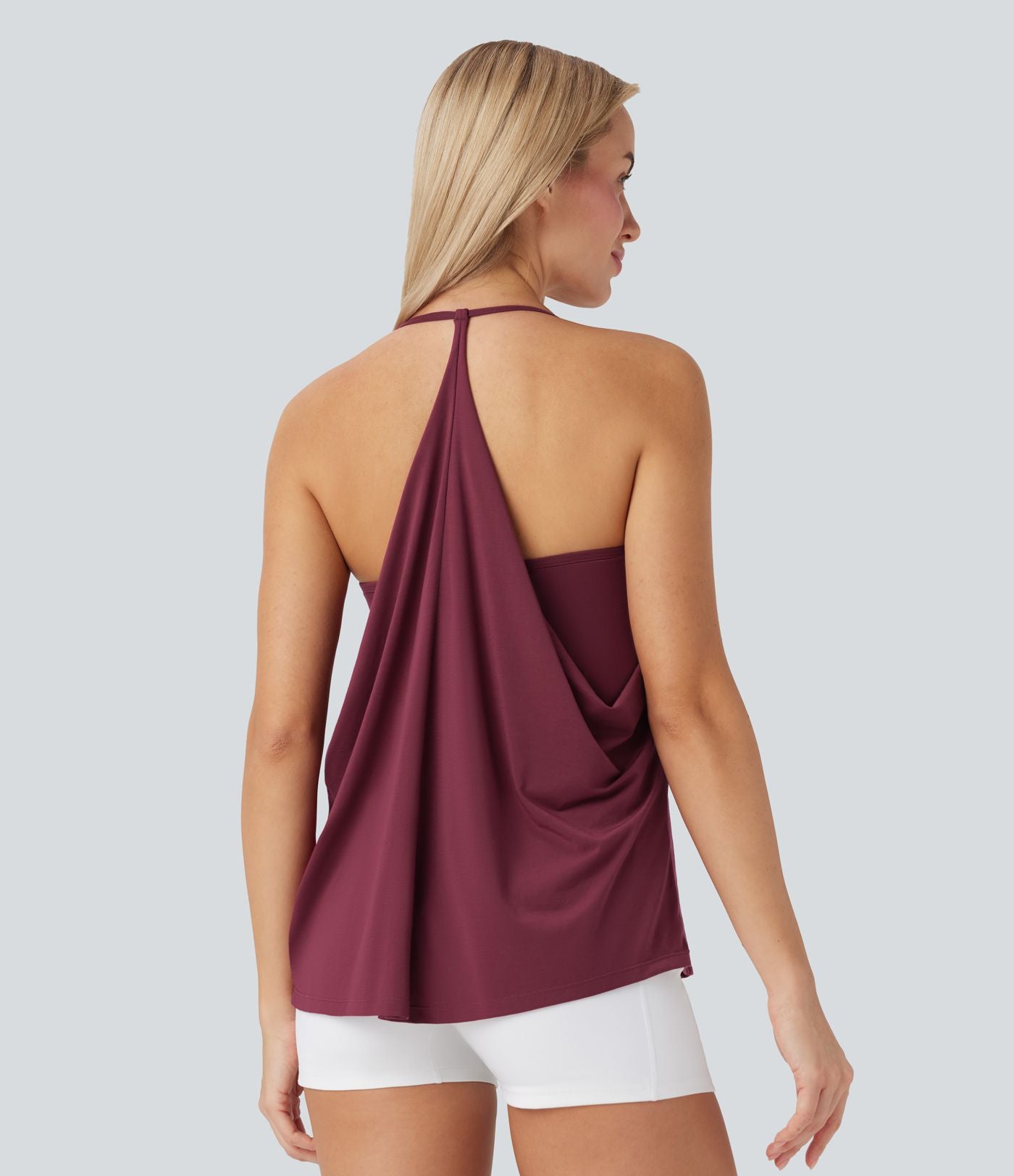 Softlyzero™ Airy Haut de yoga dos nu à encolure américaine sensation fraîcheur-UPF50+