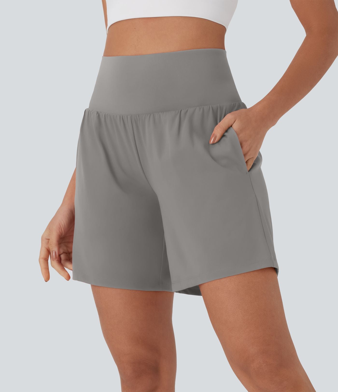Short de yoga SoftlyZero™ Airy 2-en-1 taille très haute avec poches et effet frais InstantCool 17,5 cm