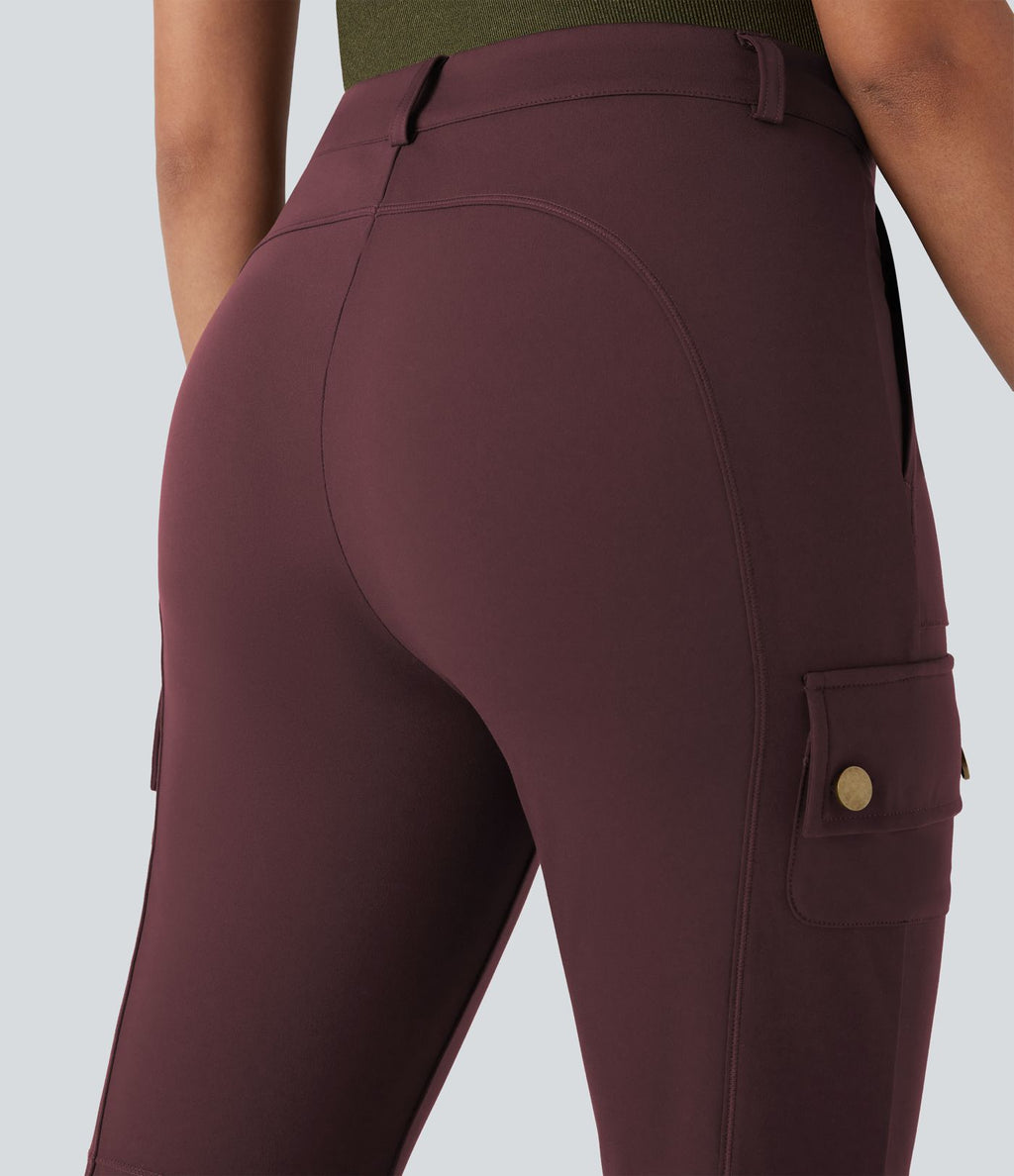 Pantalon cargo bootcut randonnée taille moyenne DayStretch avec poches