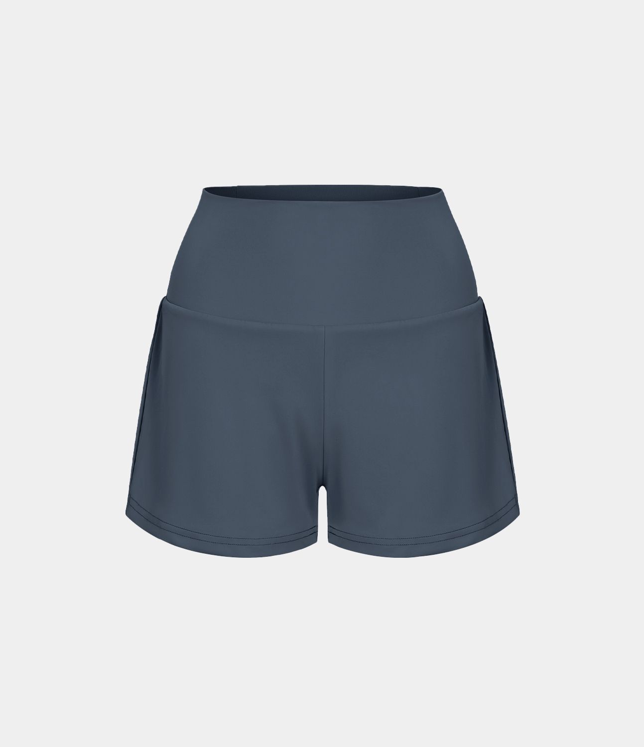 Short 7,5cm Yoga 2 en 1 Super Taille Haute Poches Arrière Poches Cachées Latérales