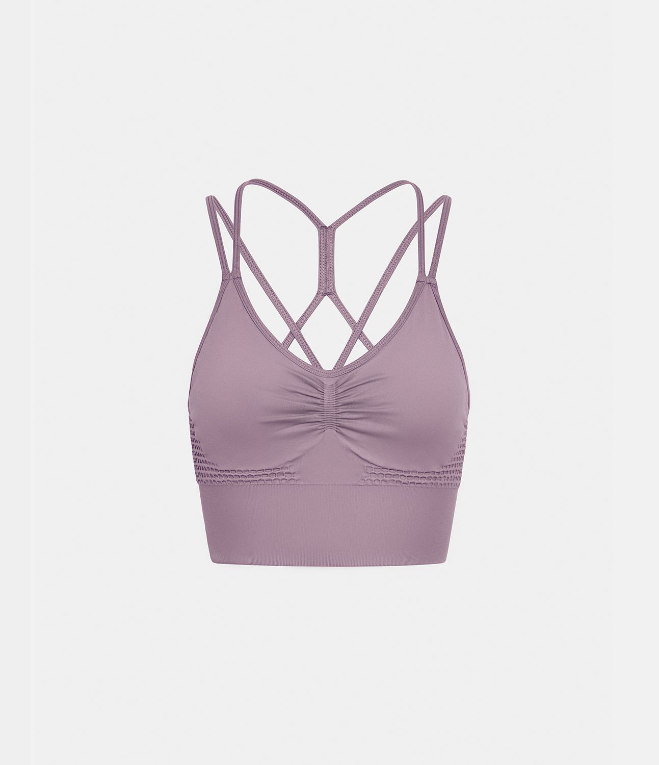 Brassière de sport maintien léger bretelles froncées doubles bonnets A-D OneForm Seamless Flow