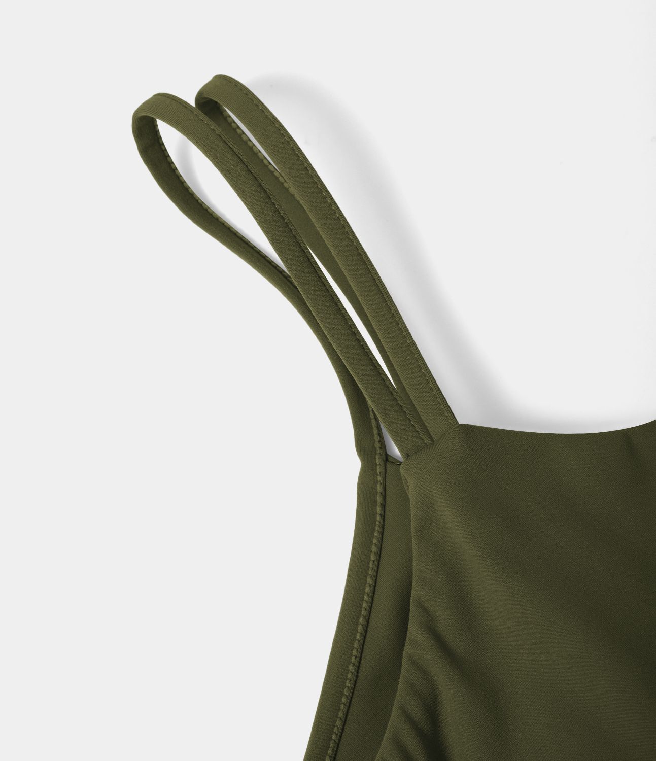 Robe de sport danse 2-pièces SoftlyZero™ Plush double bretelles caraco avec poche A-D